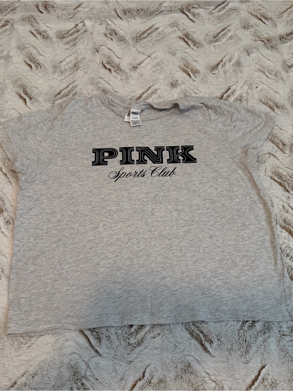 PINK Victoria's Secret Heather Gray Sports Club Tee